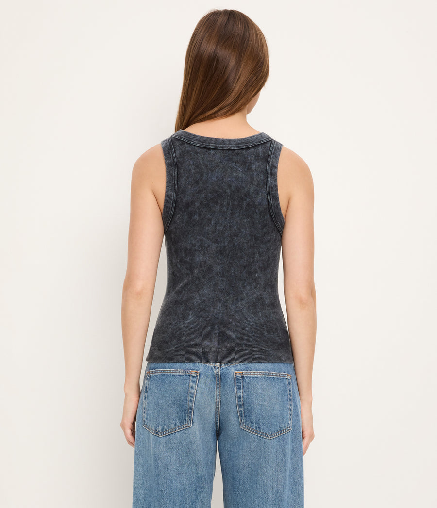Gina Mineral Wash Crop Tank BLK / XL #BLACK