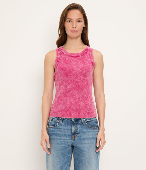 Gina Mineral Wash Crop Tank FRS / XL #FRENCH ROSE