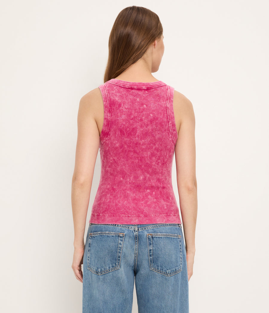 Gina Mineral Wash Crop Tank FRS / XL #FRENCH ROSE