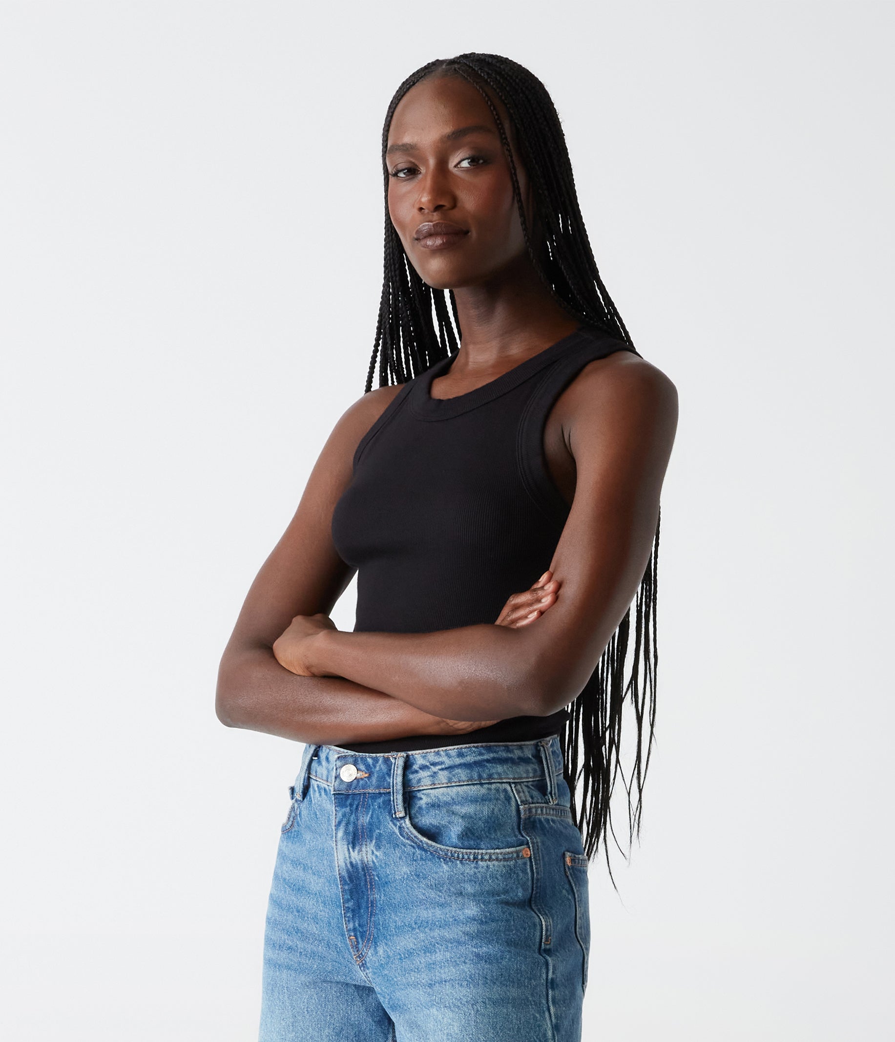 Gina Ribbed Crop Tank