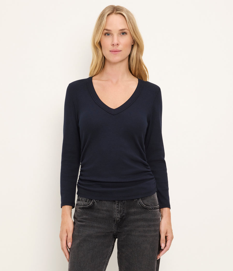 Enid Ribbed Crop Tee