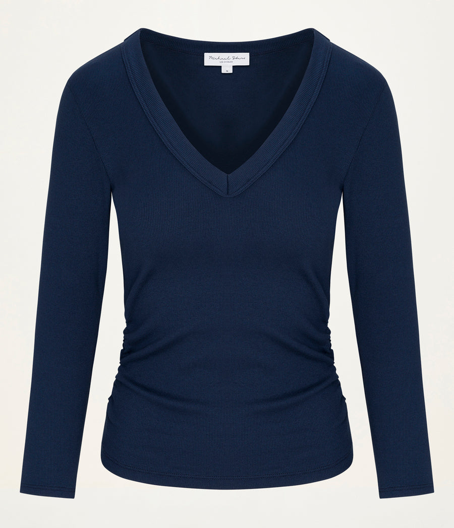 Enid Ribbed Crop Tee