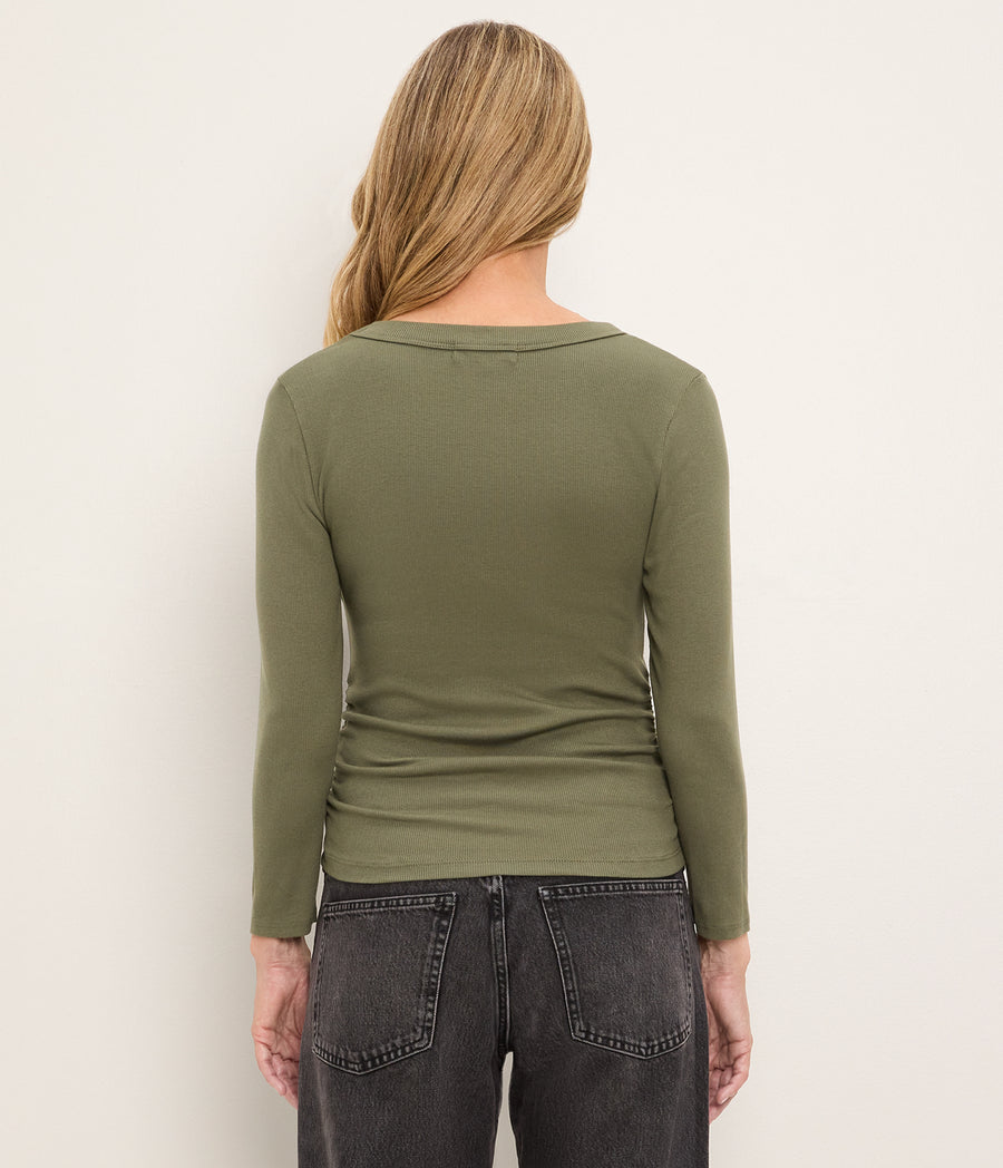 Enid Ribbed Crop Tee