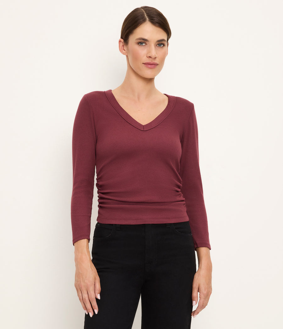 Enid Ribbed Crop Tee