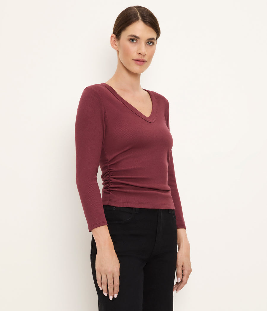 Enid Ribbed Crop Tee