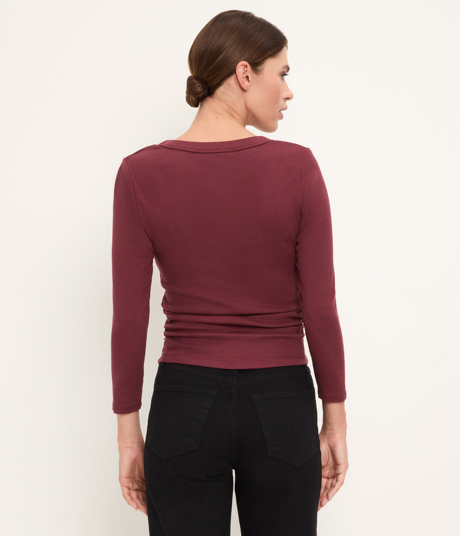 Enid Ribbed Crop Tee