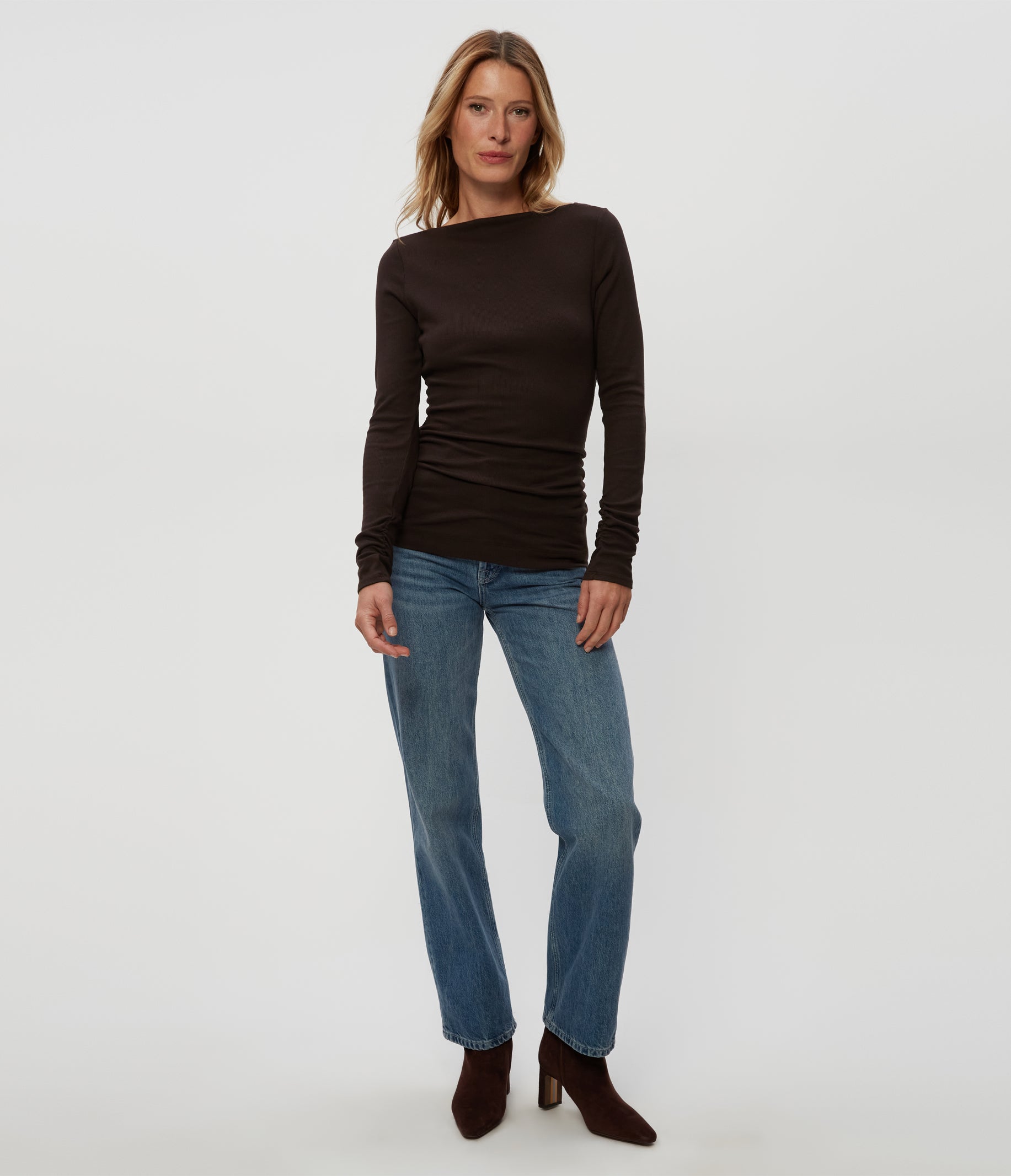 ★KIRSH★ Cherry Basic Turtleneck T-Shirt Dark Blue チェリーベーシックタートルネックTシャツ【ダークブルー】