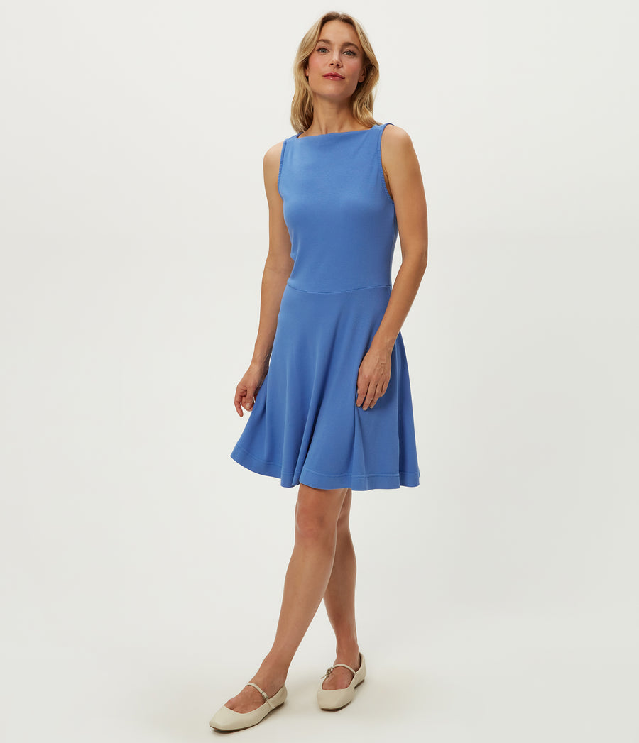 Women's Andy Mini Skater Dress - Blue Ribbon - Size L