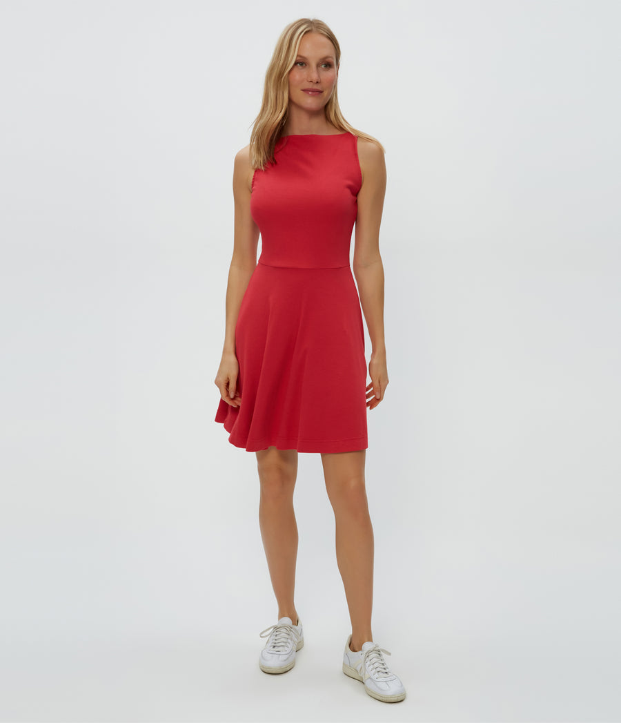 Women's Andy Mini Skater Dress - Lacquer - Size L