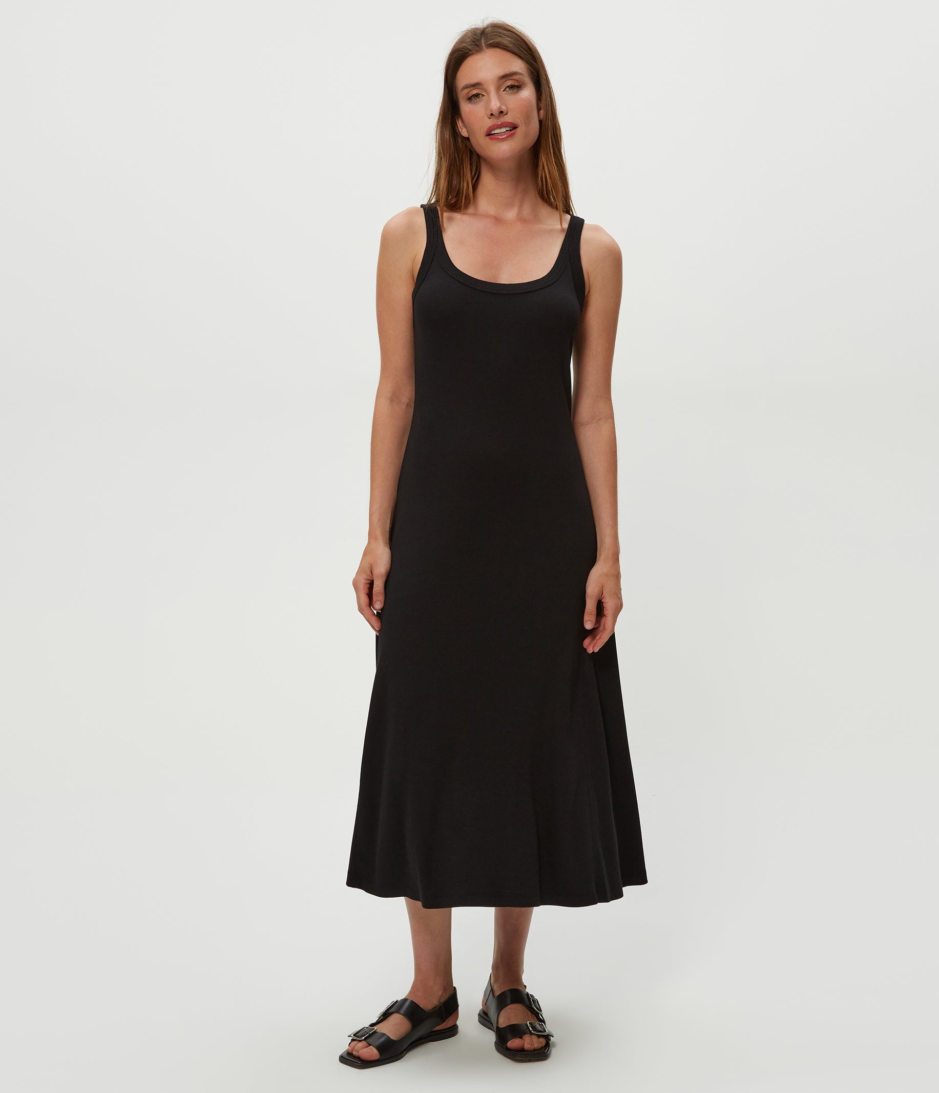 blue dress for baby girl Michael Stars Women's Celine Midi Dress - Black