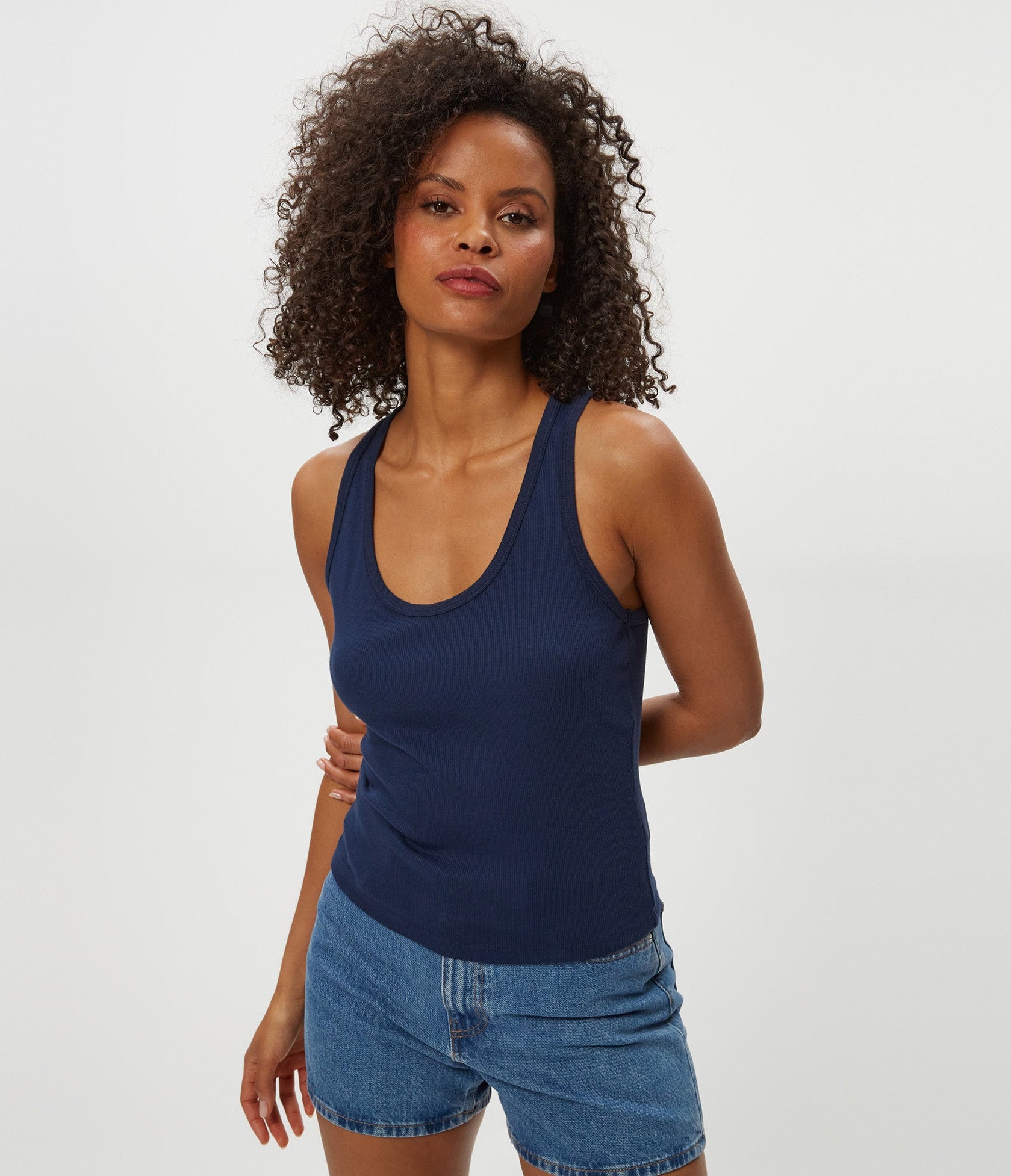 トップス AMERI EVOLUTIONARY USEFUL SHEER TANK USEFUL BACK SHEER TANK TOP