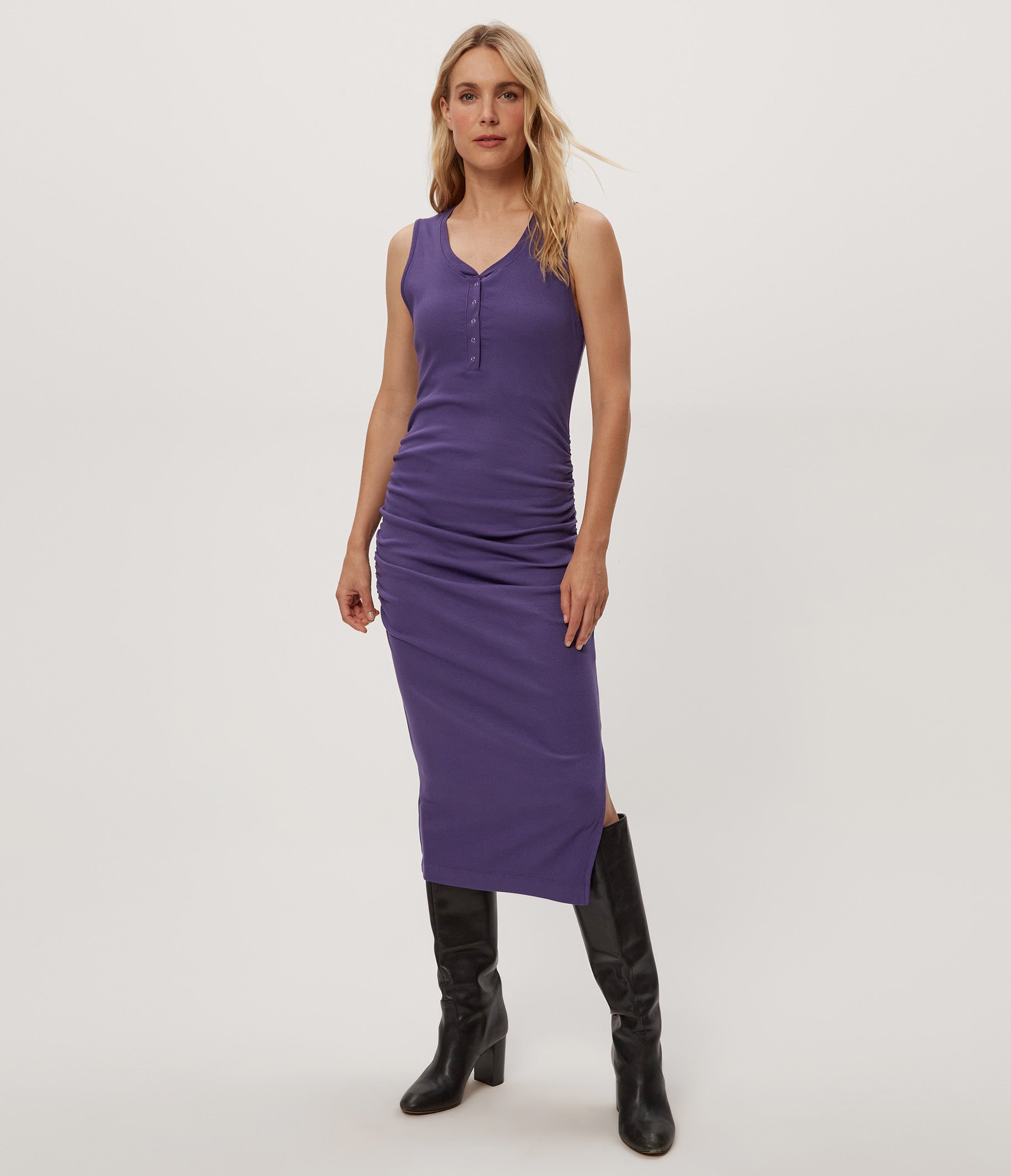 Samira Henley Midi Dress