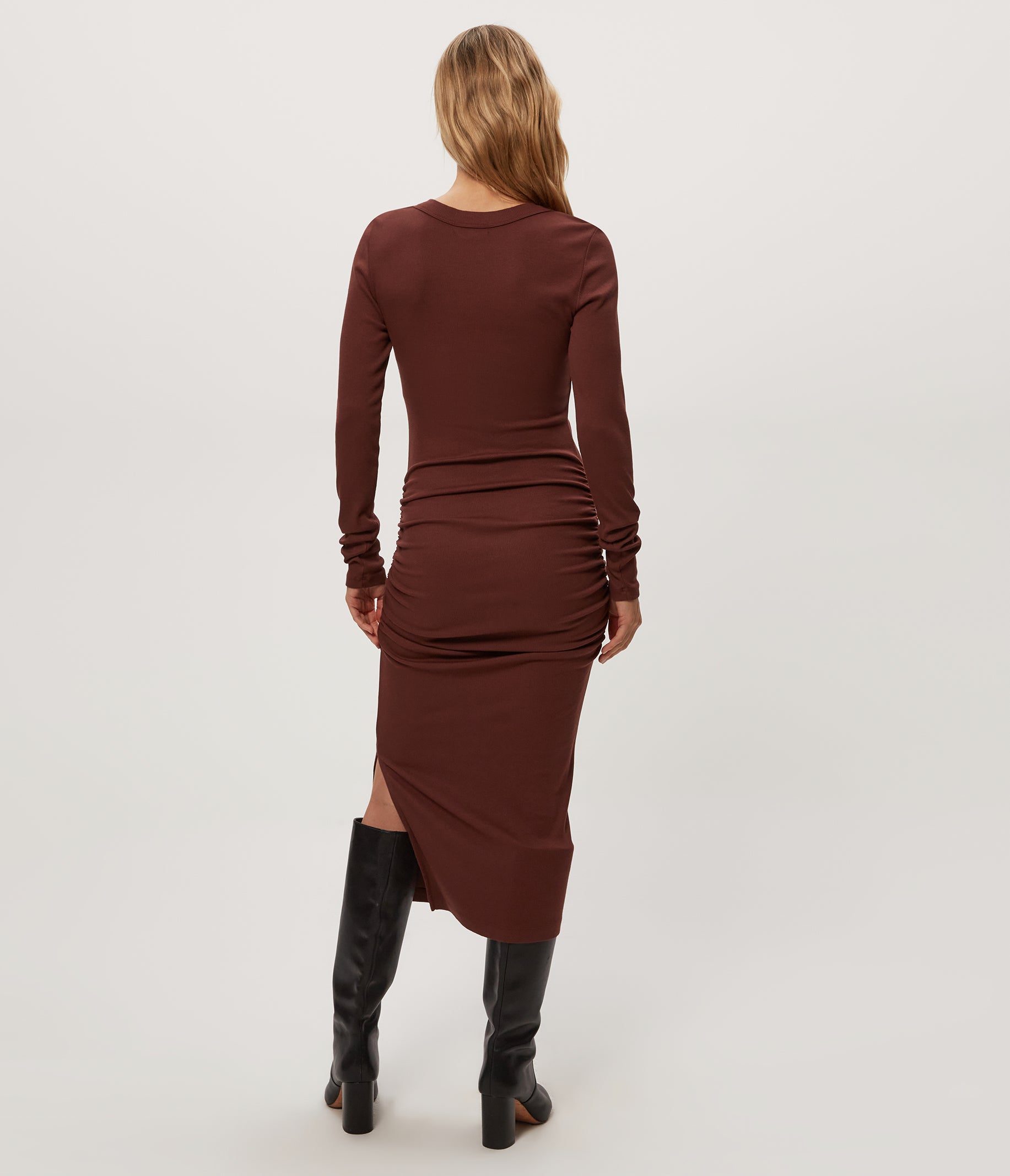 Nova Ribbed V-Neck Dress