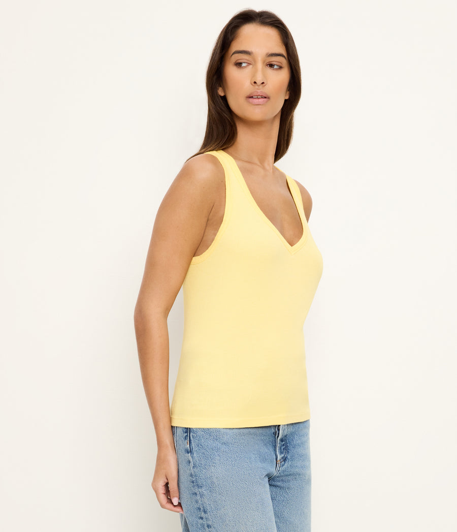 Ivara Racerback Tank in MACAW Yellow Side View #MACAW