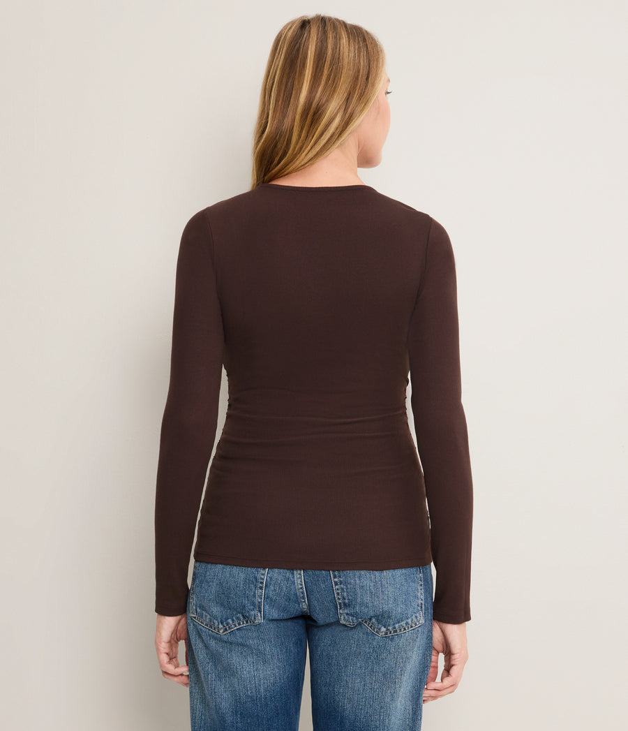 Vivienne Long Sleeve Shirred Top