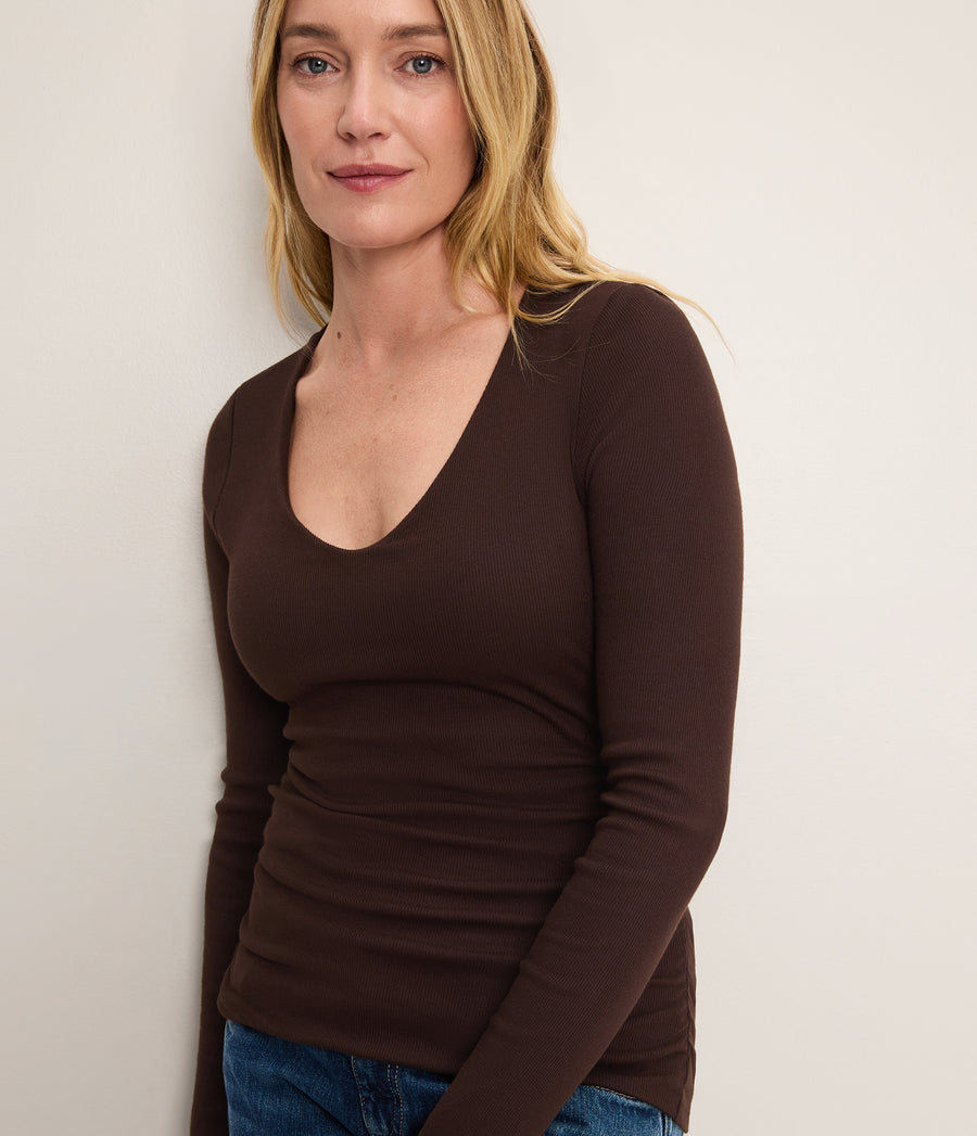 Vivienne Long Sleeve Shirred Top