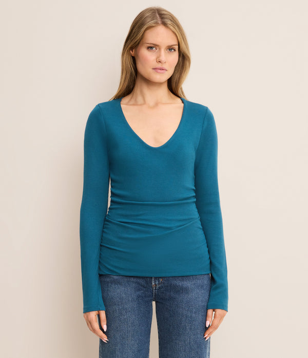 Vivienne Long Sleeve Shirred Top