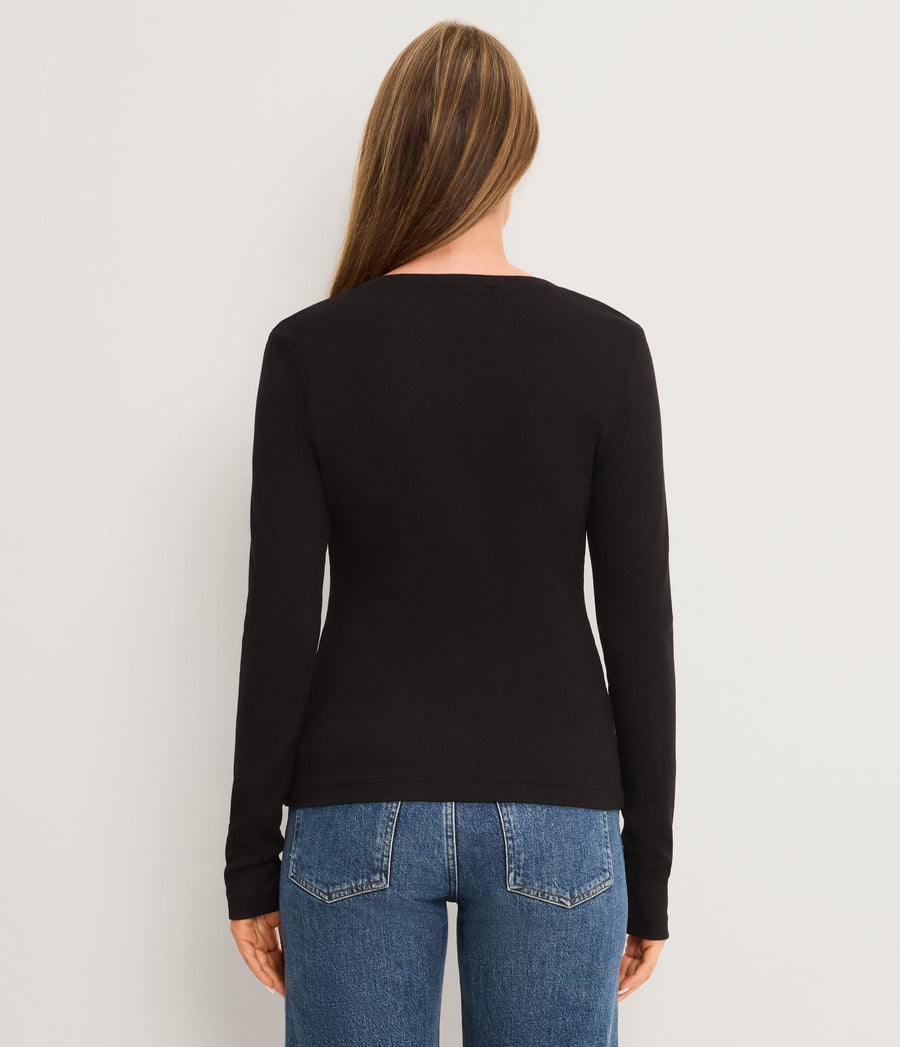 Zaria Ribbed Henley