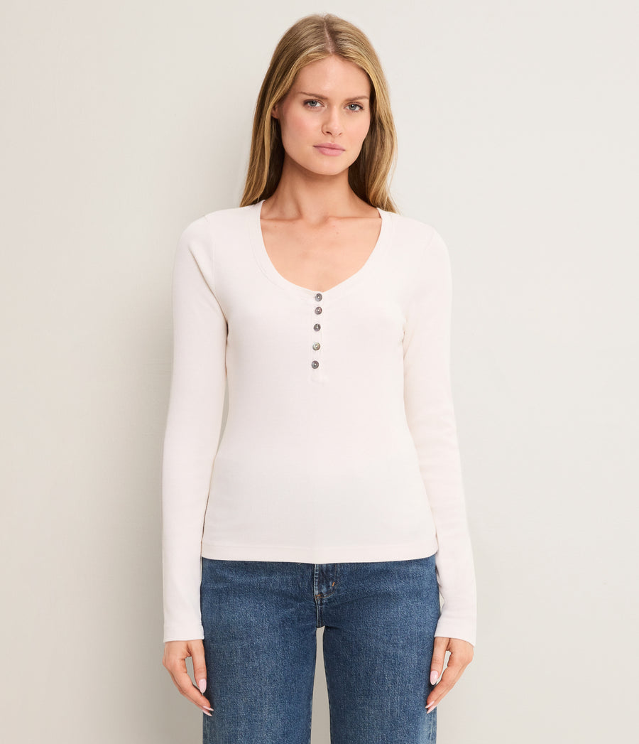 Zaria Ribbed Henley