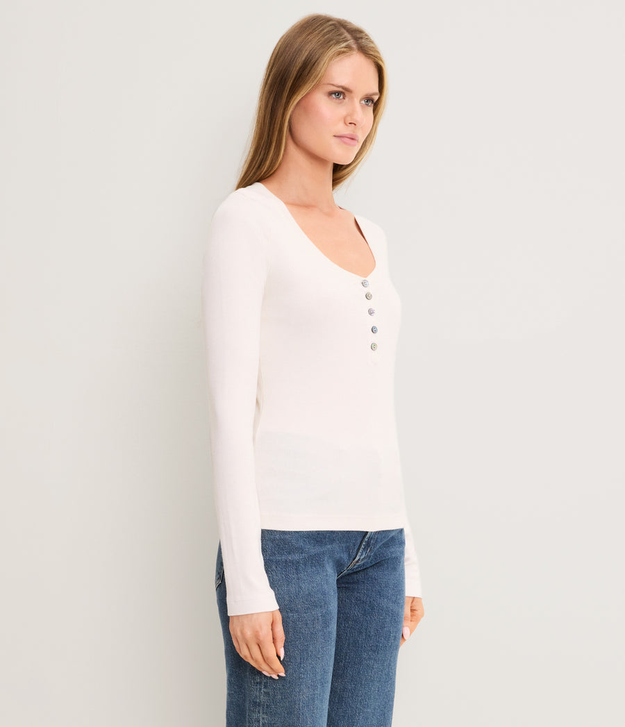 Zaria Ribbed Henley