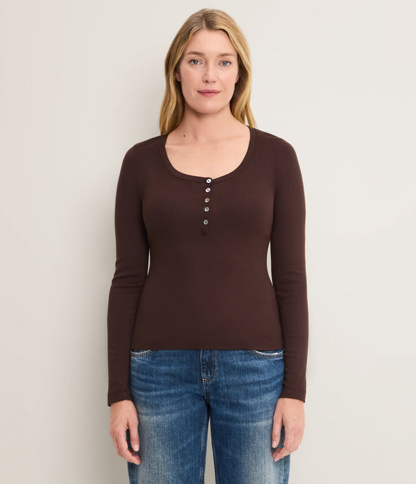 Zaria Ribbed Henley