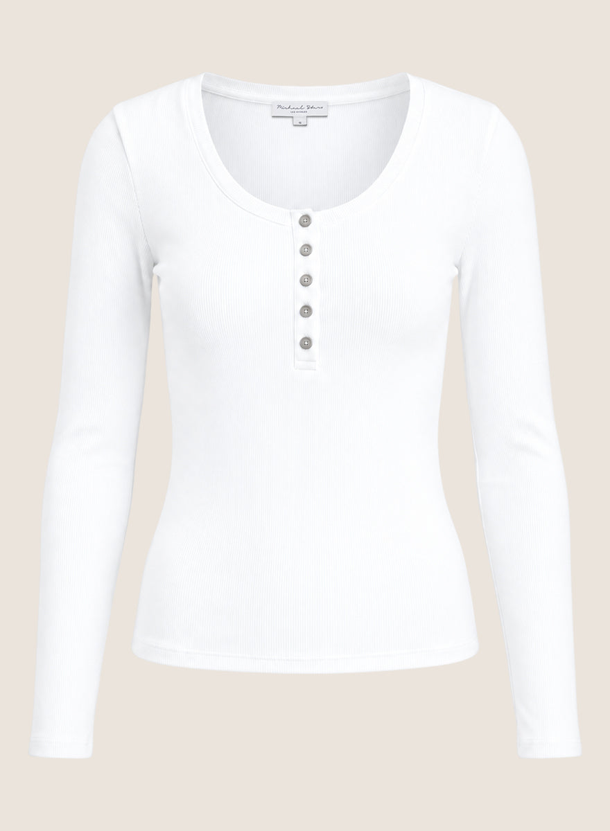 Zaria Ribbed Henley