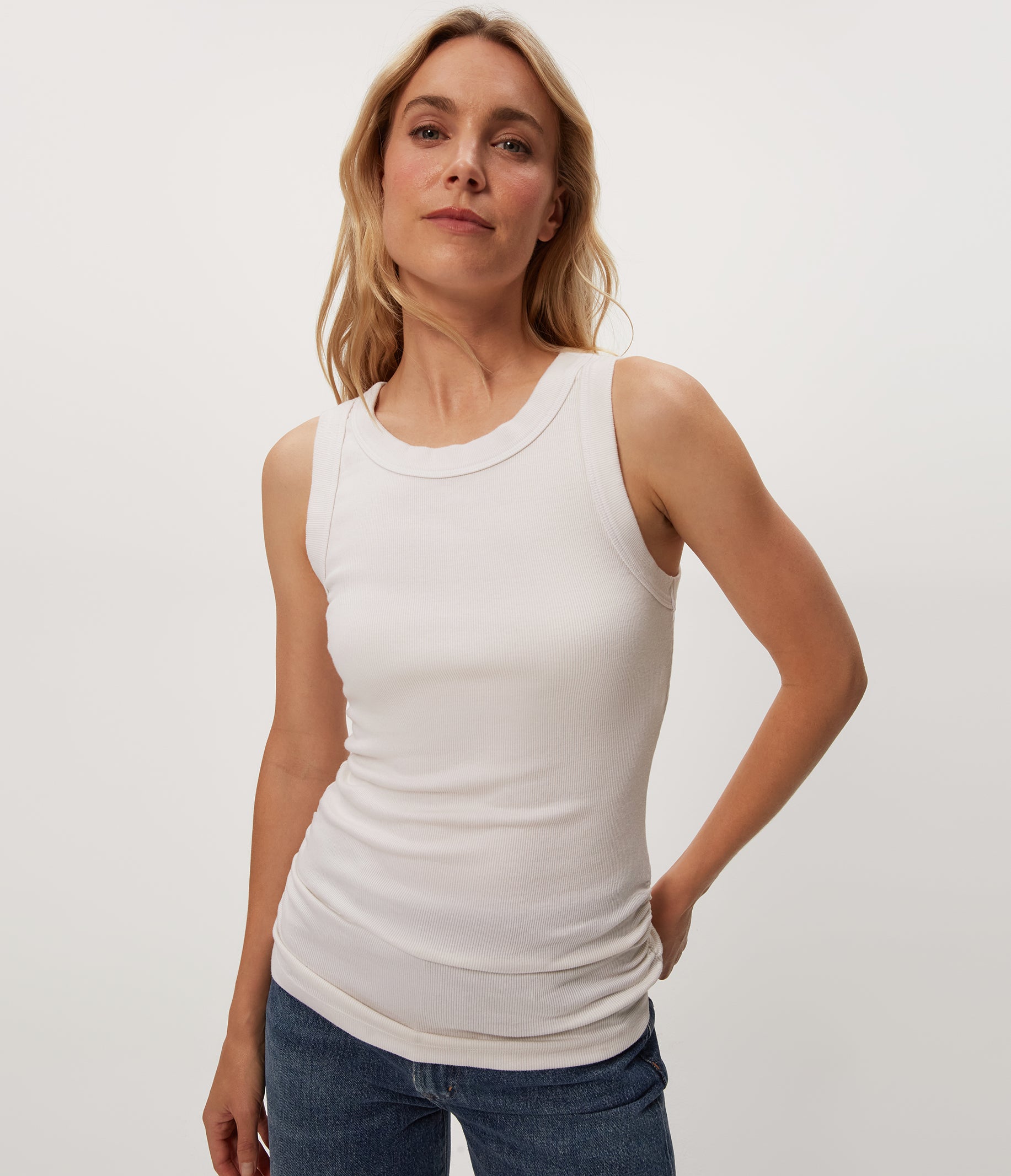 (取寄) マイケル スターズ レディース マイリー タンク Michael Stars women Miley Tank White Women's Michael Stars Miley Tank | Zappos.com