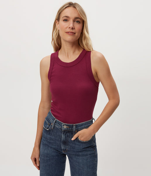 Halley Ribbed Tank with Ruching