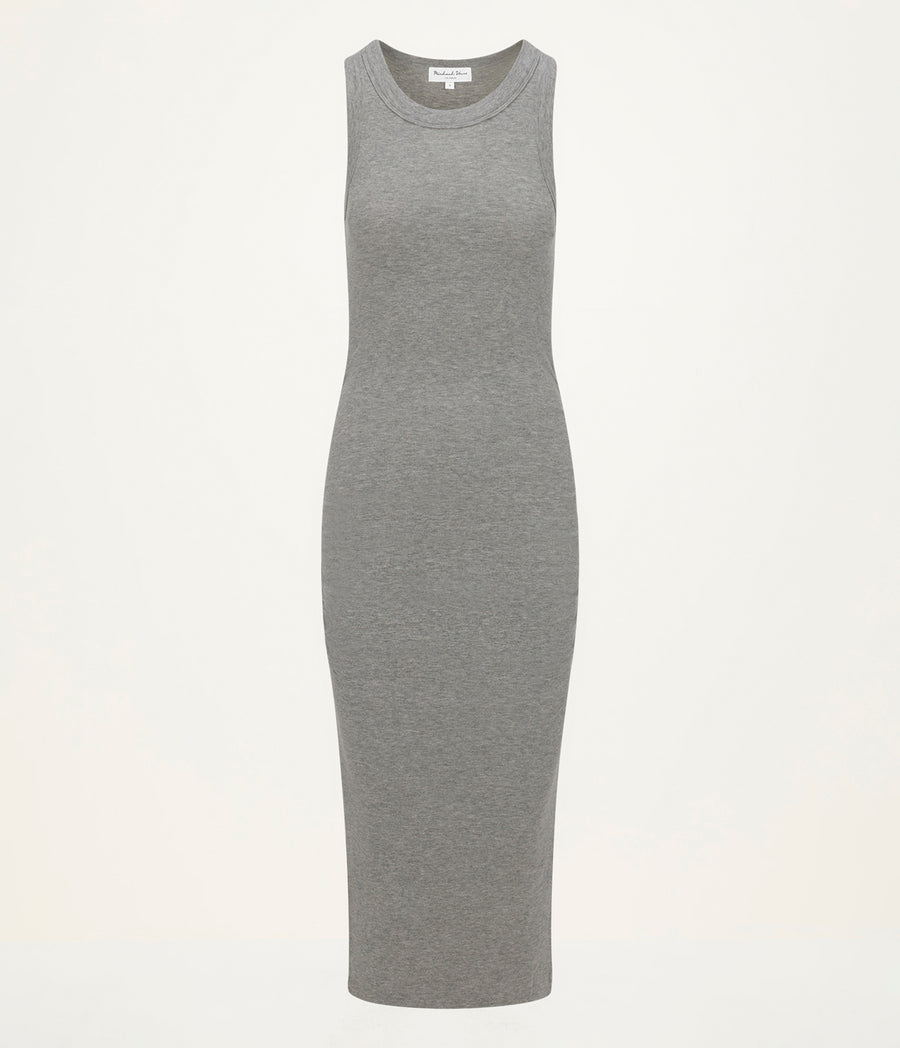 Wren Ribbed Midi Dress HEATHER GREY / XL