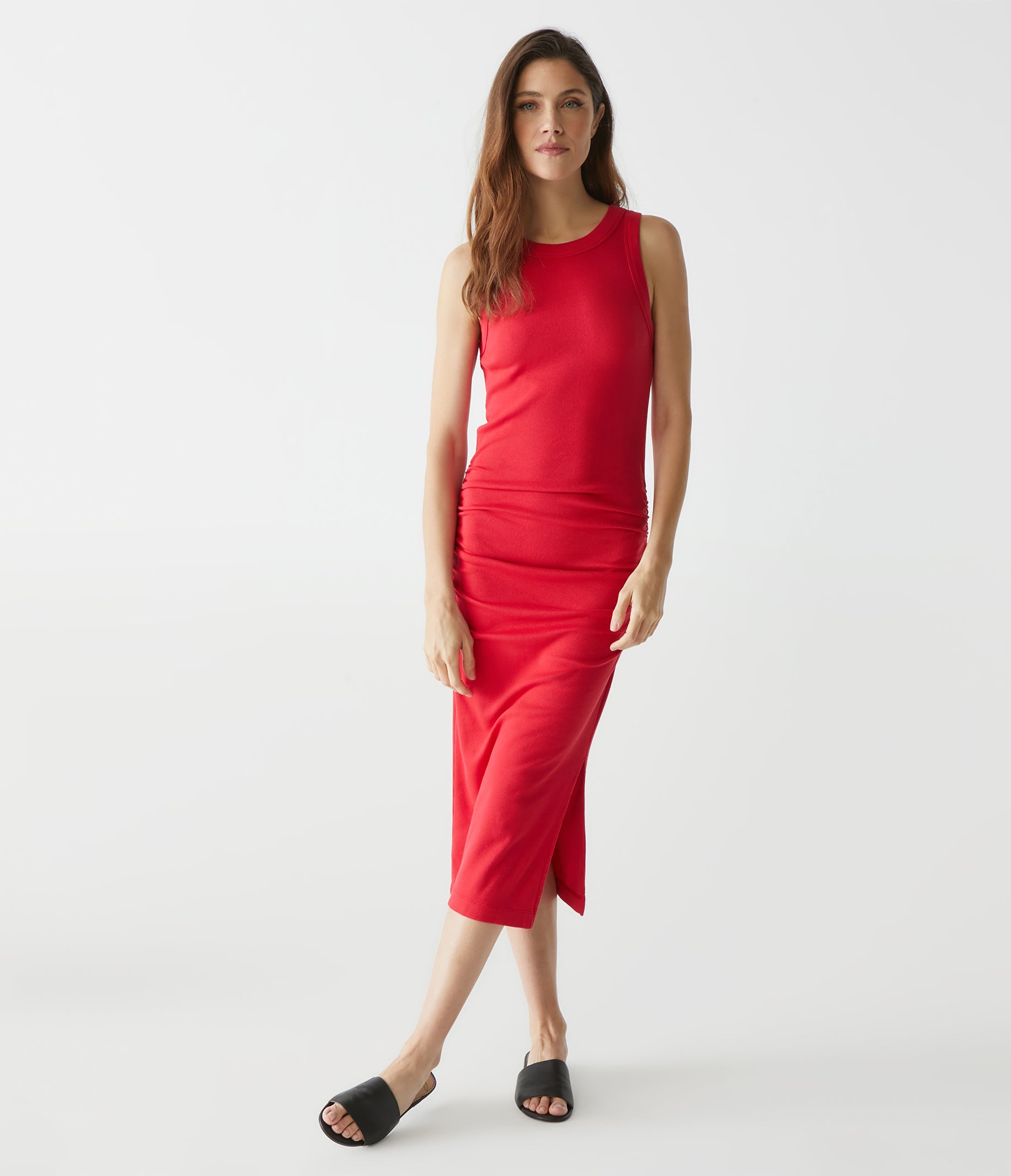 Mariana Midi Sleeveless Jersey Knit Dress – Sugarlips