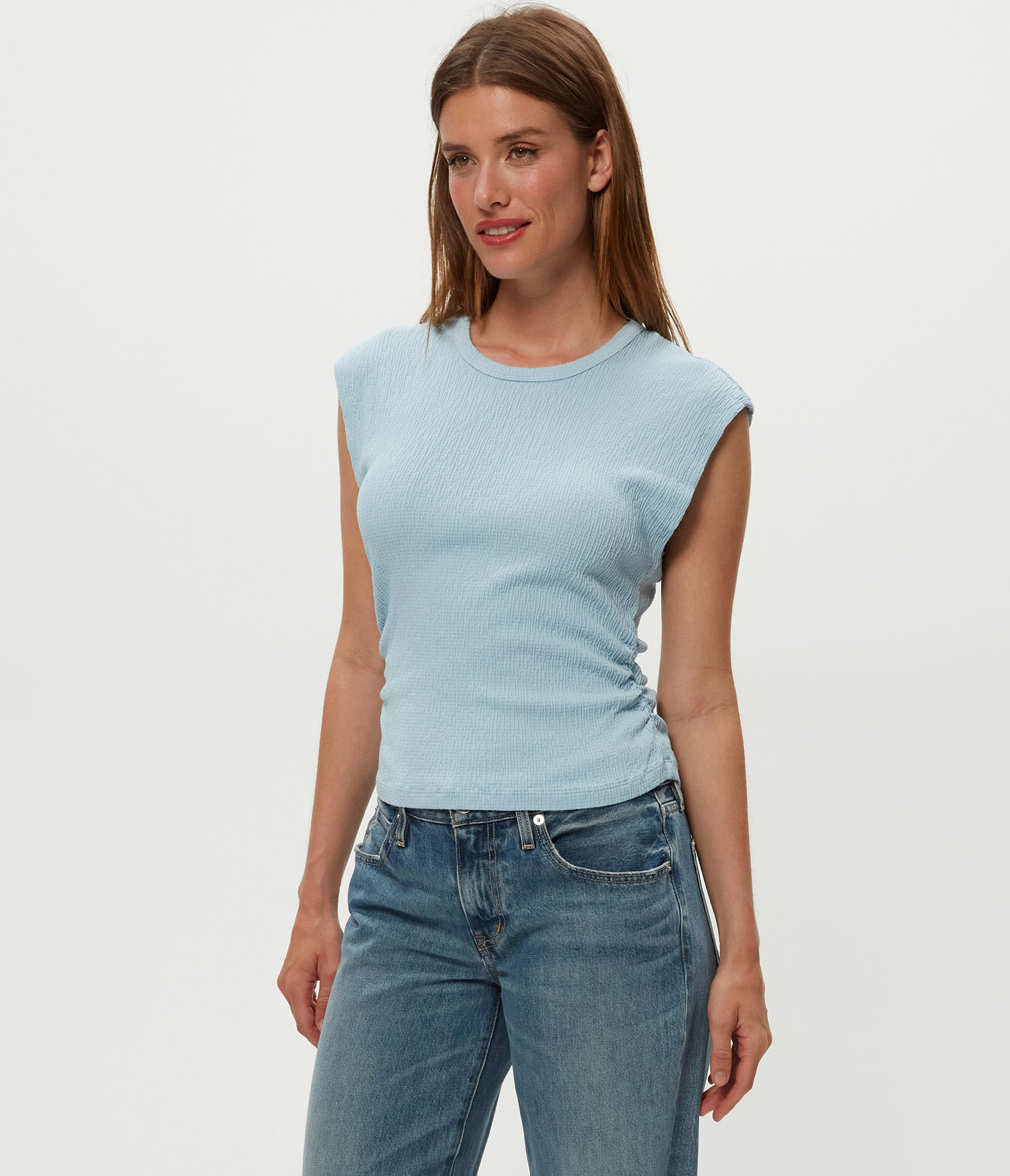 Leighton Power Shoulder Top