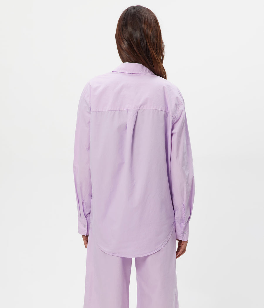 Carson Button Down Shirt in WHIMSY PURPLE Back View #WHIMSY