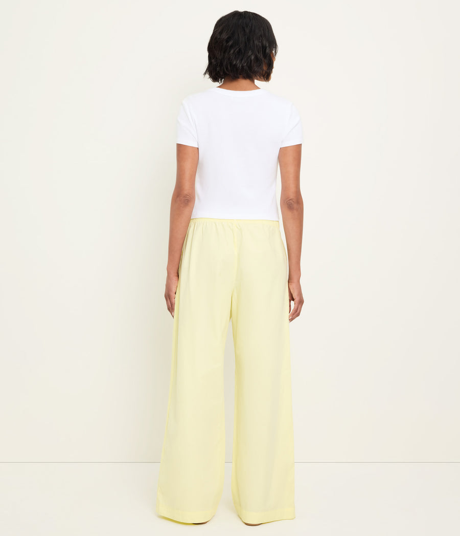 Taylor Wide Leg Pant in BUTTERCUP Yellow Back View #BUTTERCUP