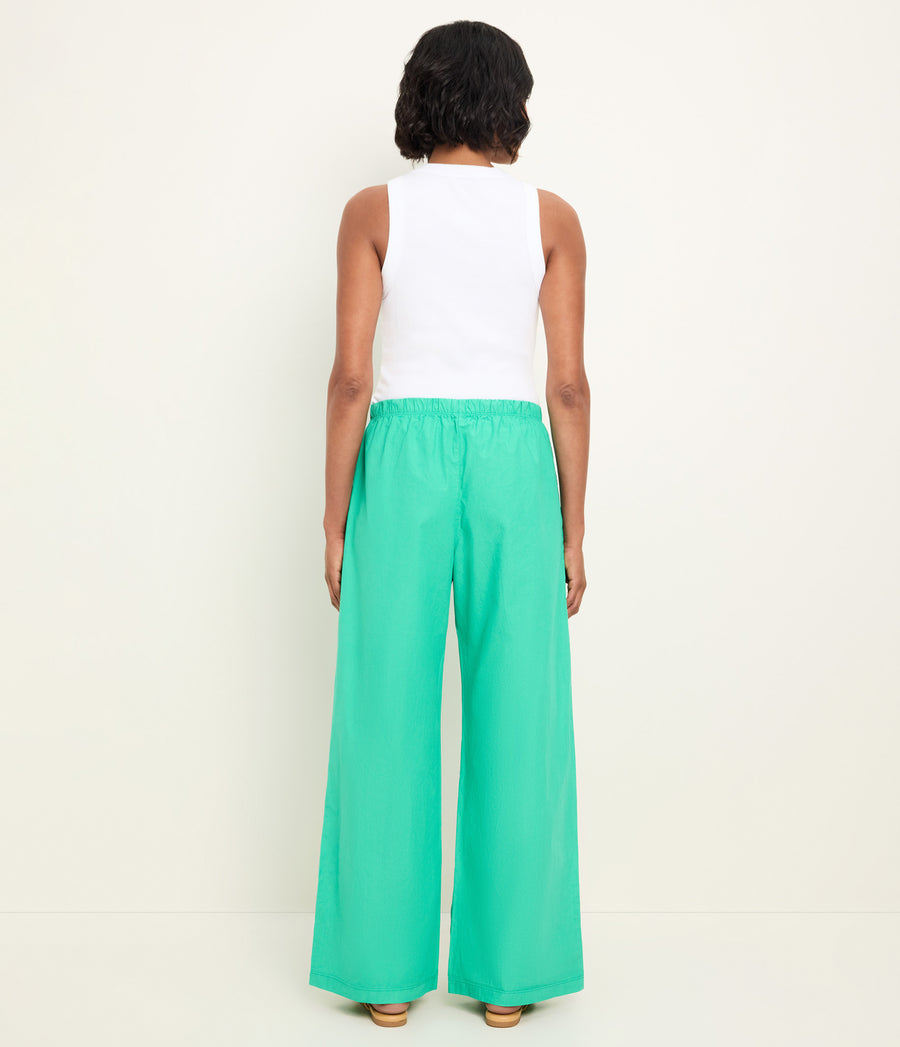 Taylor Wide Leg Pant in MALDIVES Green Back View #MALDIVES