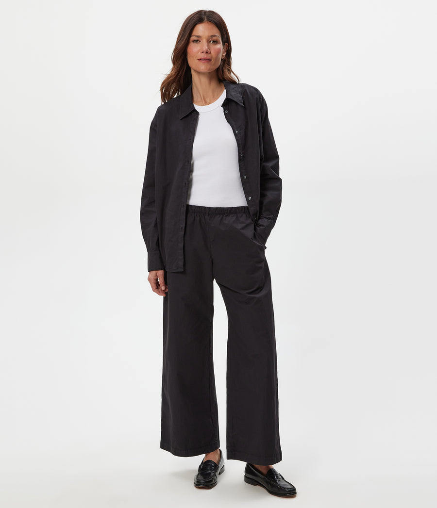 Taylor Wide Leg Pant in Black Full Body View #BLACK