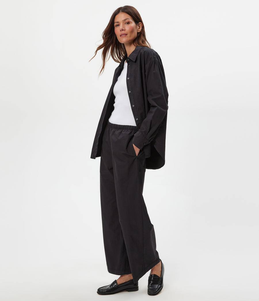 Taylor Wide Leg Pant in Black Side View #BLACK