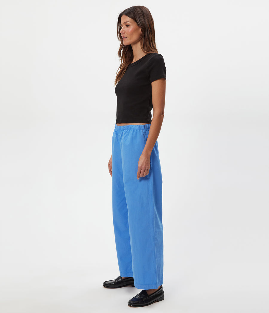 Taylor Wide Leg Pant in BLUE RIBBON Side View #BLUE RIBBON