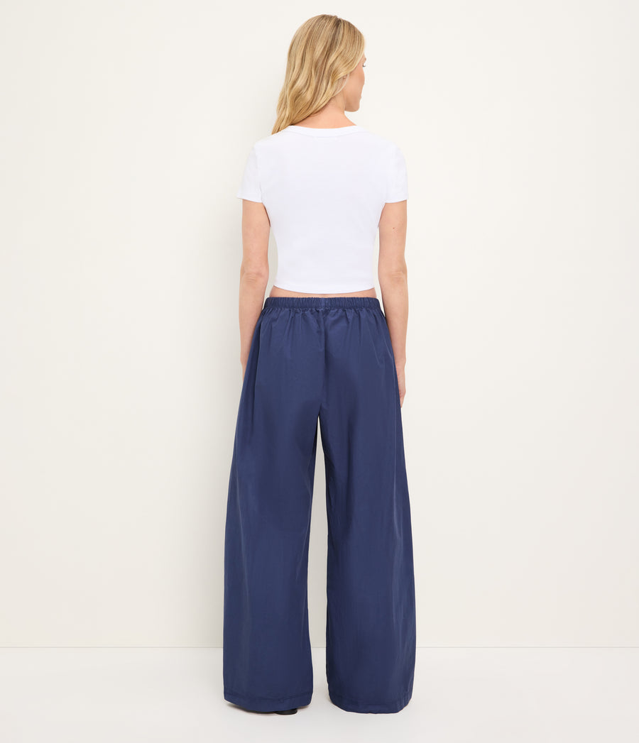 Taylor Wide Leg Pant in Nocturnal Blue Back View  #NOCTURNAL