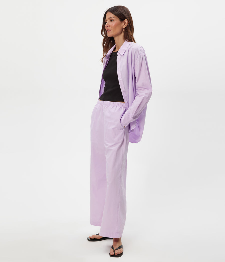 Taylor Wide Leg Pant in WHIMSY PURPLE Side View #WHIMSY