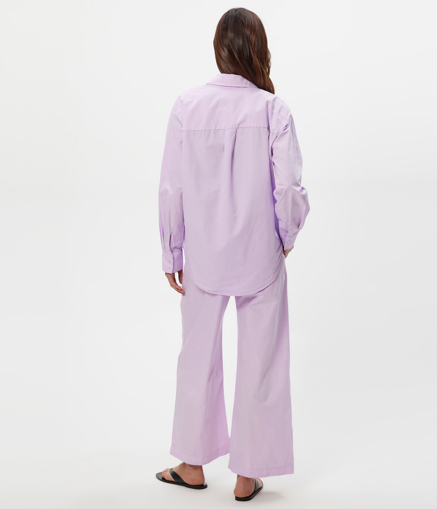 Taylor Wide Leg Pant in WHIMSY PURPLE Back View #WHIMSY