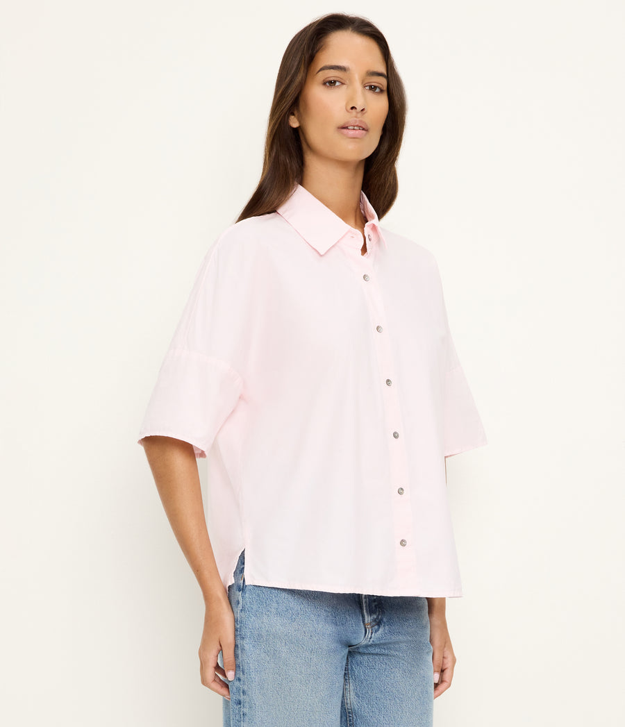 Otis Button Down Shirt in BLUSH Pink Side View #BLUSH