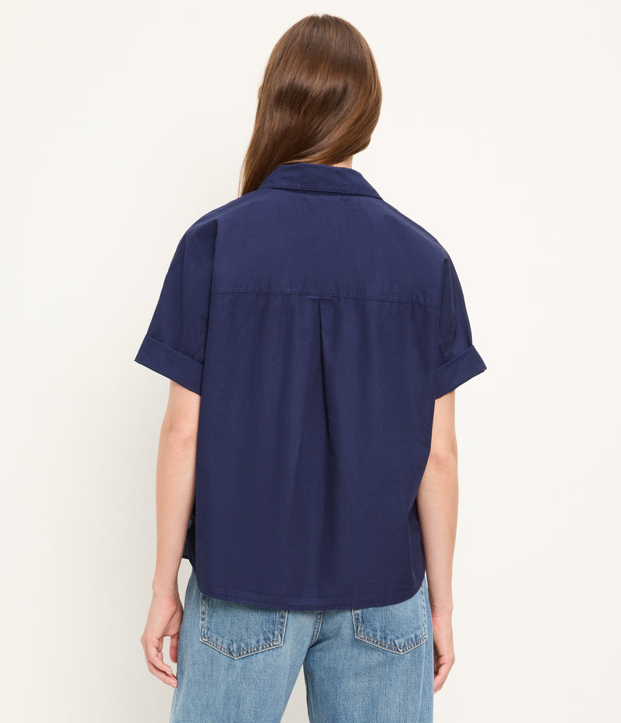 Otis Button Down Shirt in Nocturnal Blue Back View  #NOCTURNAL