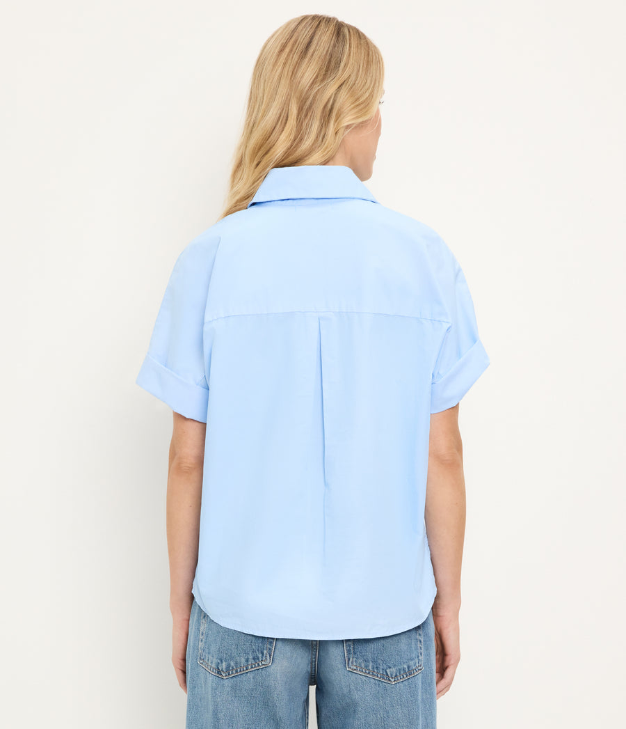 Otis Button Down Shirt in SKY Blue Back View #SKY