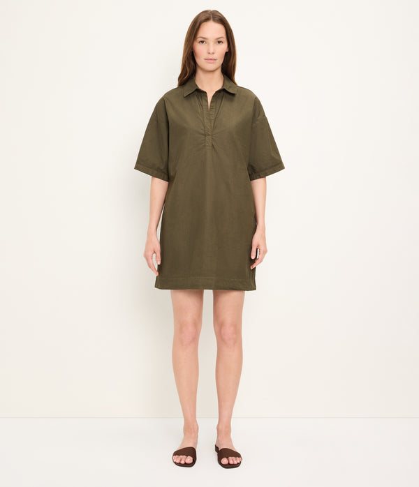 Emmeline Shirtdress in TOPIARY GREEN Full Body View #TOPIARY