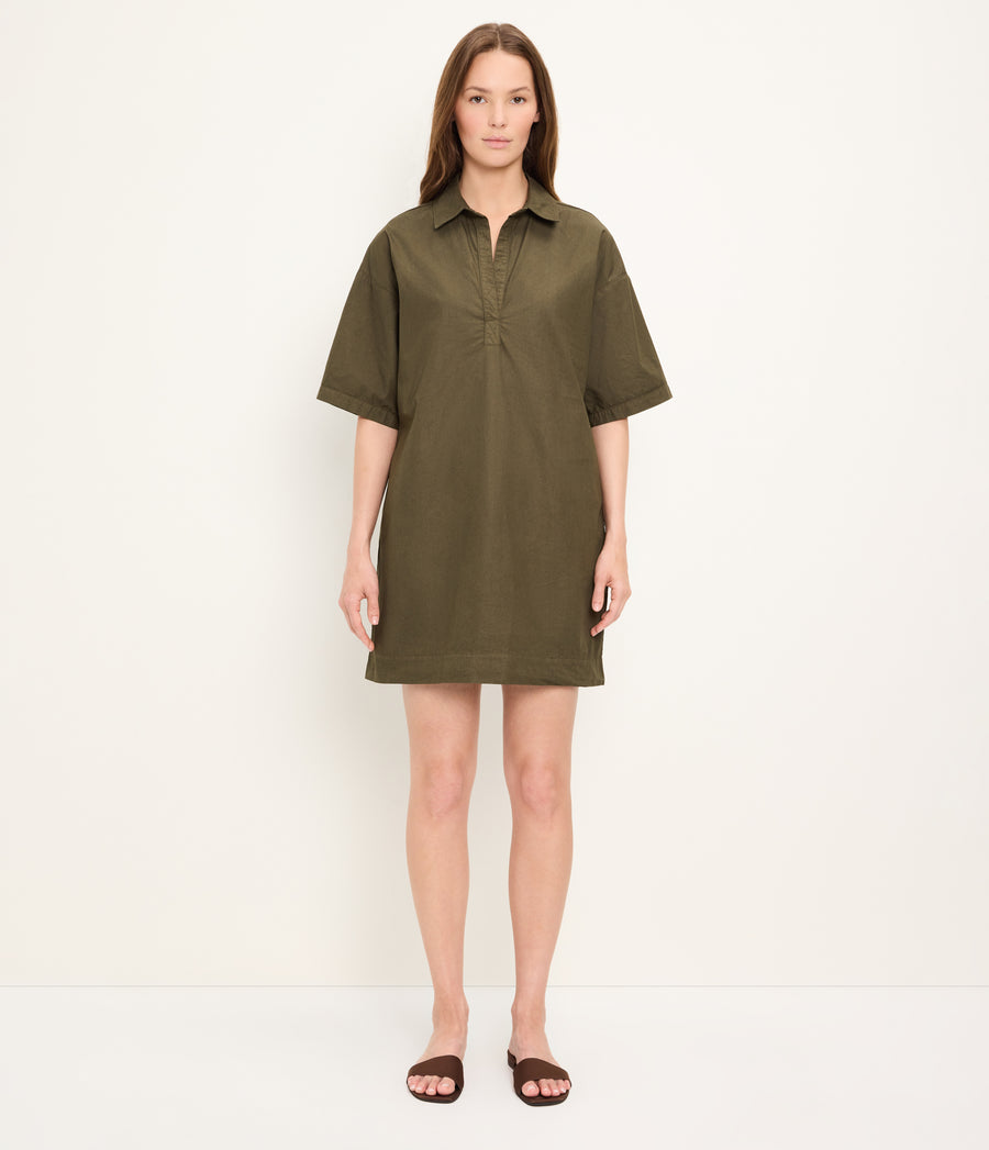 Emmeline Shirtdress in TOPIARY GREEN Full Body View #TOPIARY