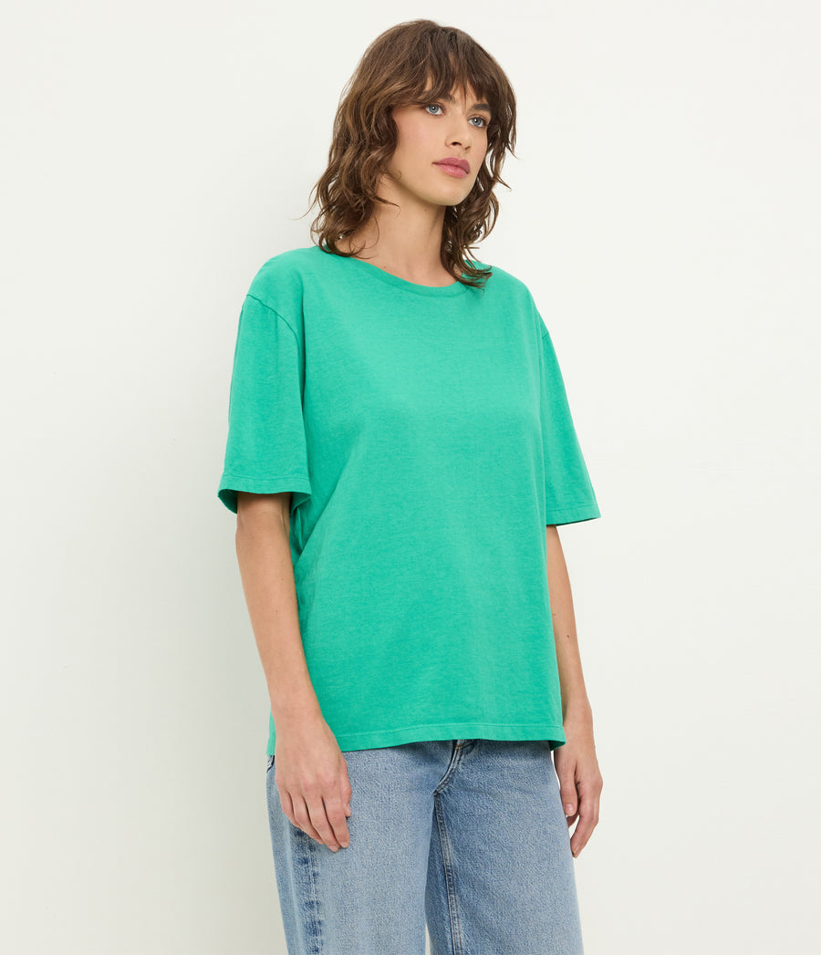 Kennedy Boyfriend Tee in MALDIVES Green Side View #MALDIVES