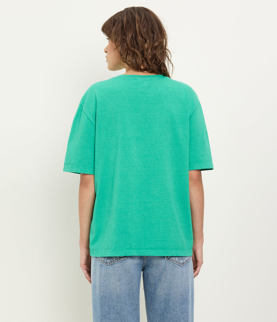 Kennedy Boyfriend Tee in MALDIVES Green Back View #MALDIVES