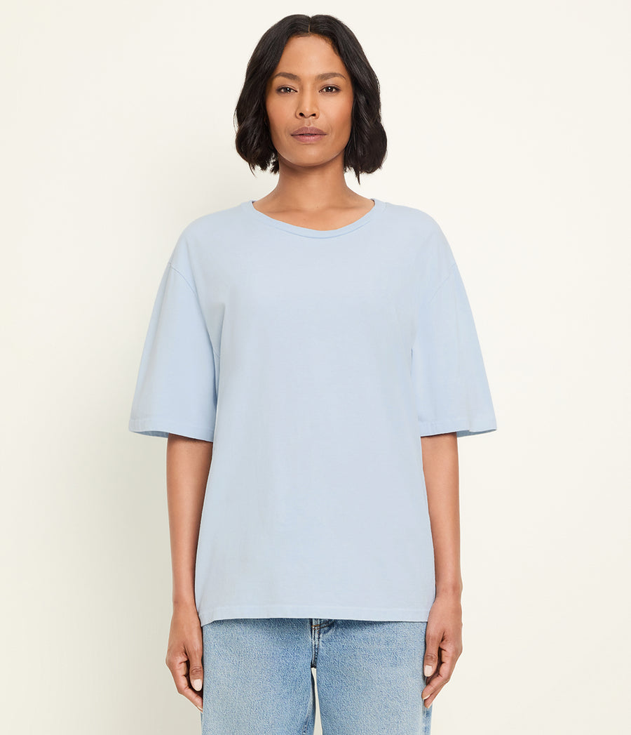 Kennedy Boyfriend Tee in SPLASH Blue Side View #SPLASH