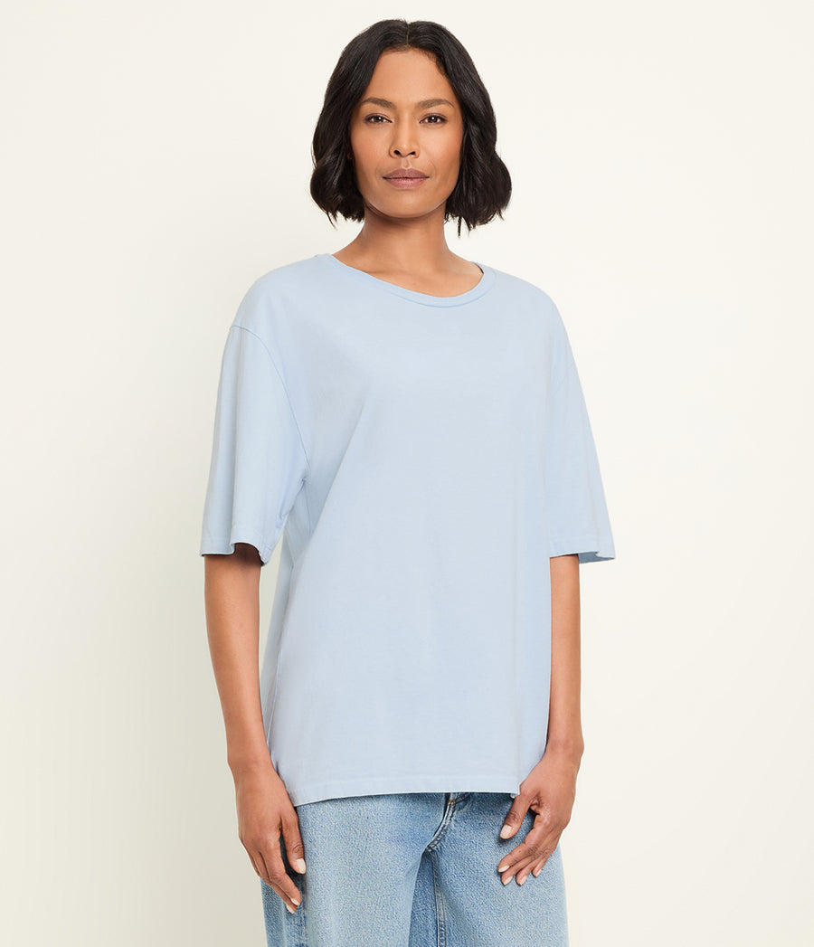 Kennedy Boyfriend Tee in SPLASH Blue Side View #SPLASH