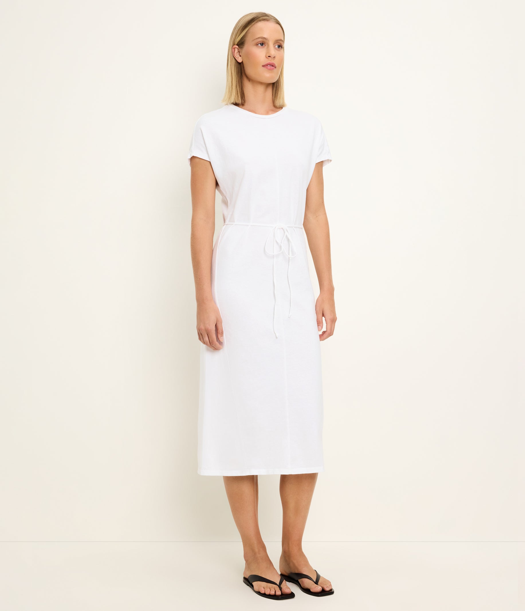 white midi t shirt dress P. CILL Butter Modal Midi T-Shirt Dress: WHITE OR BLACK Heart 2 Home Gifts